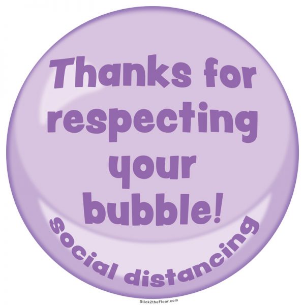 bubble decal purple