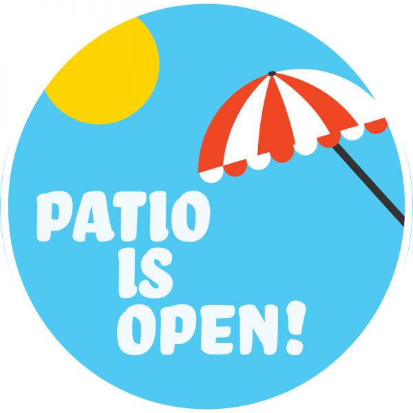 patio is open